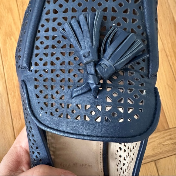 J. Crew Biella Tassel Loafers, navy, size 7.5 - Picture 5 of 11